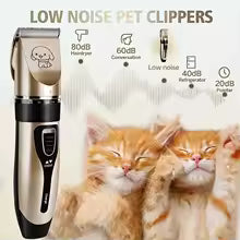 Pet Hair Trimmer Kit, Electric Clippers, Professional Grooming, Dogs and Cats.