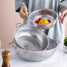 Stainless Steel Colander Basket Strainer for Fruit, Rice, Vegetables    \