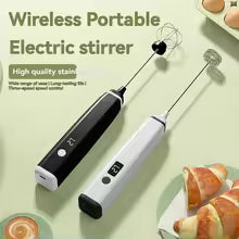 USB Rechargeable Electric Egg Beater, Coffee Frother, Double-Head Milk Foamer.