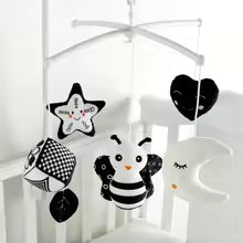 Baby Rattles Crib Mobile, Rotating Musical Toy Holder, Infant Bed Bell.